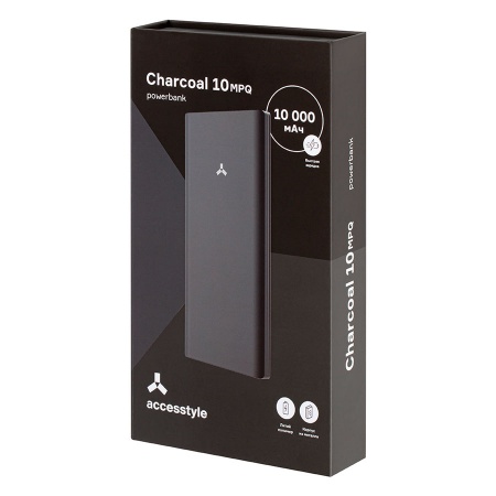 Внешний аккумулятор  Accesstyle Charcoal II (10000 mAh), серебристый