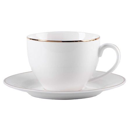 Чайная пара GOLD, 250мл, костяной фарфор
