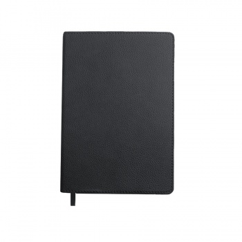 Ежедневник недатированный портфолио Mark, А5, черный, кремовый блок, золотой срез