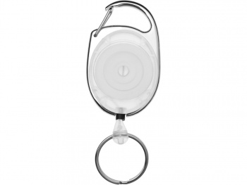 Брелок с ретрактором «Demos», белый прозрачный