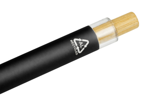 Ручка из переработанного алюминия "Blossom", черный