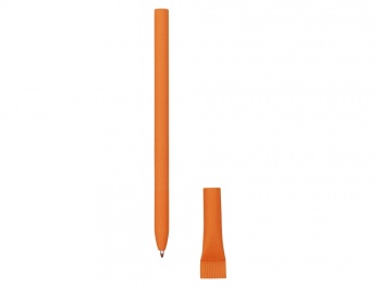 Ручка картонная с колпачком "Recycled", оранжевый