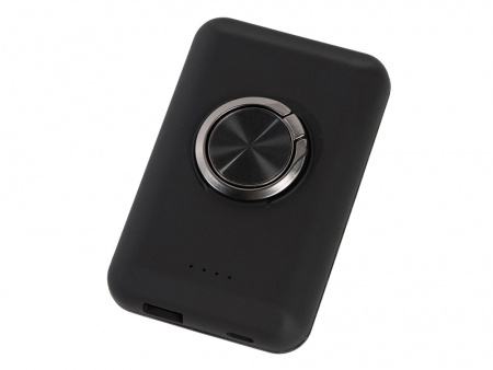 Магнитный беспроводной внешний аккумулятор "MagnetIQ", 5000 mah, 10 W, черный
