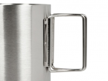 Стальная кружка с двойными стенками и складными ручками "Kamchatka"