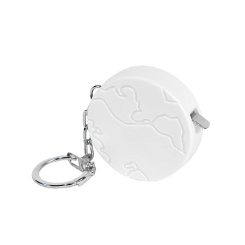 Брелок-рулетка  "Земля" (1 м), D=4 см, H=1,4 см, пластик