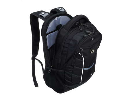 Рюкзак TORBER XPLOR с отделением для ноутбука 15", чёрный, полиэстер 600D, 35x20x47 см, 33л