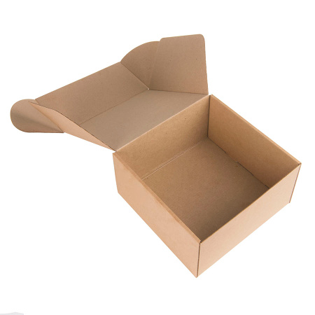 Коробка подарочная BOX, размер 20,5 x 21 x 11см, картон МГК бур., самосборная