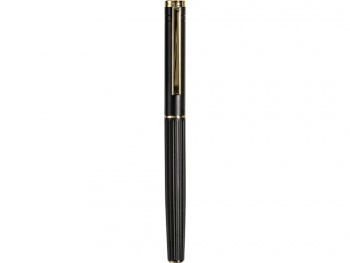 Металлическая ручка-роллер с золотистым слоем "Monarch Gold", черная