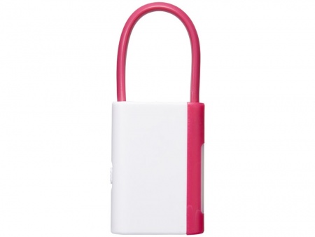 Фонарик Libra с карабином, белый/фуксия