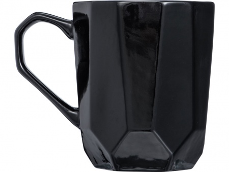 Кружка с гранями Amery, 310мл, черный глянцевый