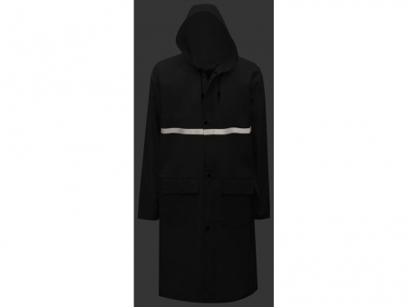 Длинный дождевик Lanai  из полиэстера со светоотражающей тесьмой, черный