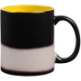 Кружка-хамелеон On Display, матовая, черная с желтым