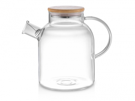 Стеклянный чайник с бамбуковой крышкой "Sencha M"