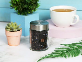 Чай черный, серия "Essence", с чабрецом и лепестками василька, стеклянная банка