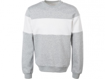 Свитшот блокинг «Edinburgh», серый меланж/белый, мужской