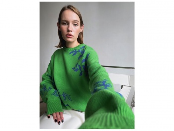 Джемпер «Хризантема» зеленый. Varvara