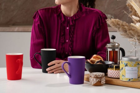 Кружка Best Noon с покрытием софт-тач, фиолетовая