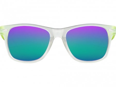 Очки солнцезащитные с зеркальными линзами "Partymaker", лайм