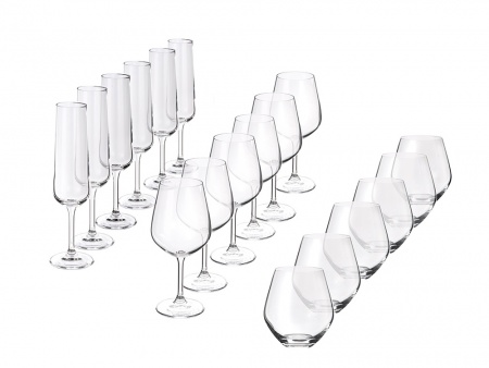Подарочный набор бокалов для игристых и тихих вин «Vivino», 18 шт.