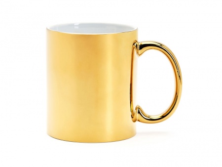 Кружка керамическая ZALA 350 мл, золотистый