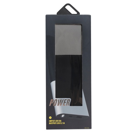 Универсальный аккумулятор "Black gun" (10000mAh),черный с серым,6,2х14,5х1,7см,пластик,метал, шт