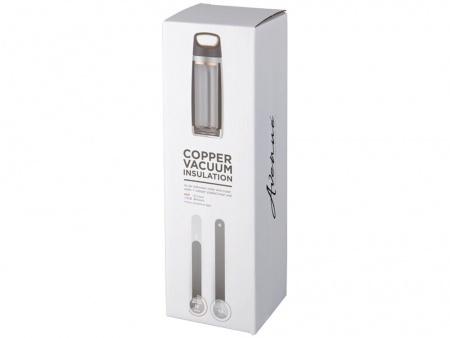 Спортивная медная бутылка с вакуумной изоляцией Valhalla объемом 600 мл, белый (Р)