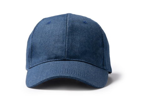 Бейсболка 6 панельная ISBUD из переработанной джинсовой ткани