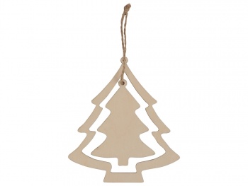 Подвеска деревянная "Две ёлочки"