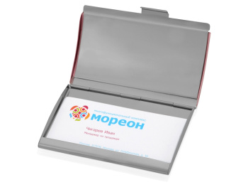 Визитница «Смит», розовый/серебристый