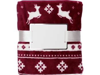 Плед флисовый Snug, бордовый