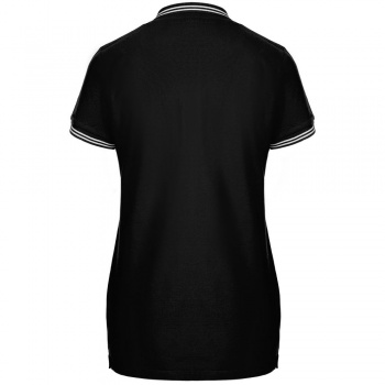 Рубашка поло женская Virma Stripes Lady, черная Рубашка поло женская Virma Stripes Lady, черная