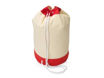 Рюкзак-мешок «Indiana» хлопковый, 180гр, натуральный/красный