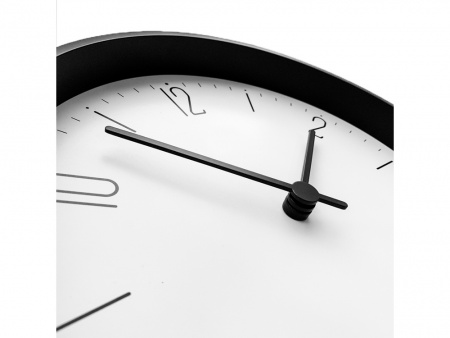 Часы настенные "Lander" S, белые с черным