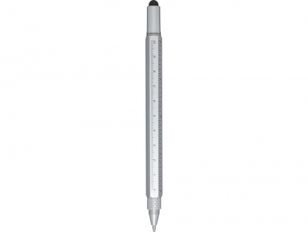 Dora многофункциональная ручка из переработанного алюминия - Серебряный