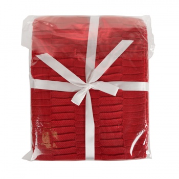 Плед "Wave", красный, акрил 100%, 180гр/м2, 130*150 см