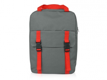 Рюкзак «Lock», серый/красный