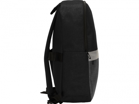 Рюкзак Merit со светоотражающей полосой и отделением для ноутбука 15.6'', темно-серый/черный