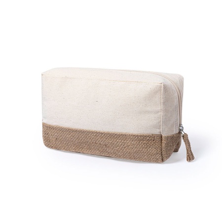 Косметичка HALIM, бежевый, 21 x 12 x 8 см, джут/хлопок 170 г/м2