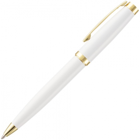 Ручка шариковая Letra Gold, глянцевая, белая