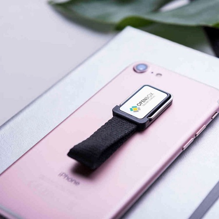 Держатель для телефона с ремешком для селфи, MANFIX, чёрный, 7,5*2,2*0,5см