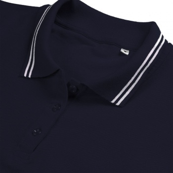 Рубашка поло женская Virma Stripes Lady, темно-синяя Рубашка поло женская Virma Stripes Lady, темно-синяя