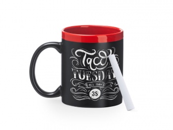 Кружка PALTA, 350 мл, черный/красный