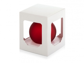 Стеклянный шар красный матовый, заготовка шара 6 см, цвет 12, матовый