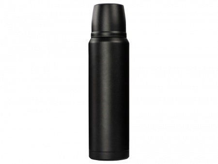 Термос с чашей и двойными медными стенками "Stern", 1 л, черный (Р)