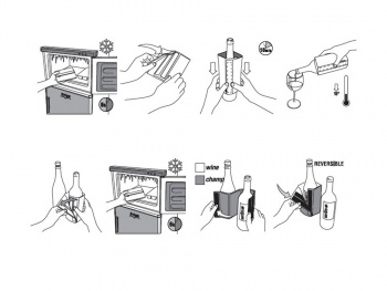 Охладитель-чехол для бутылки вина или шампанского "Cooling wrap", черный
