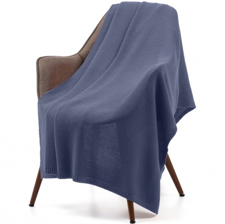 Плед Longview, серо-синий (сланец)