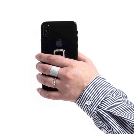 Держатель для телефона с ремешком для селфи, MANFIX, чёрный, 7,5*2,2*0,5см