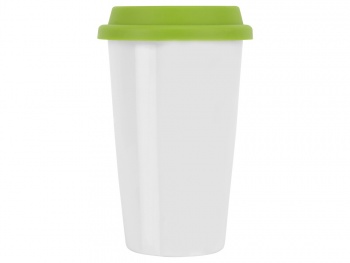 Кружка с силиконовой крышкой «Нью-Йорк» 300мл, зеленый