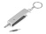 Брелок-открывалка с отвертками "Wizard", серебристый