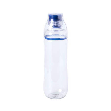 Бутылка для воды FIT, 700 мл, 24,5х7,4см, прозрачный с синим, пластик rPET